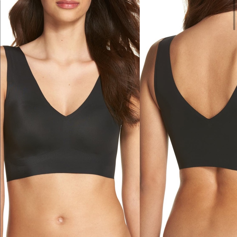 True & Co. True Body V-Neck Black Bralette